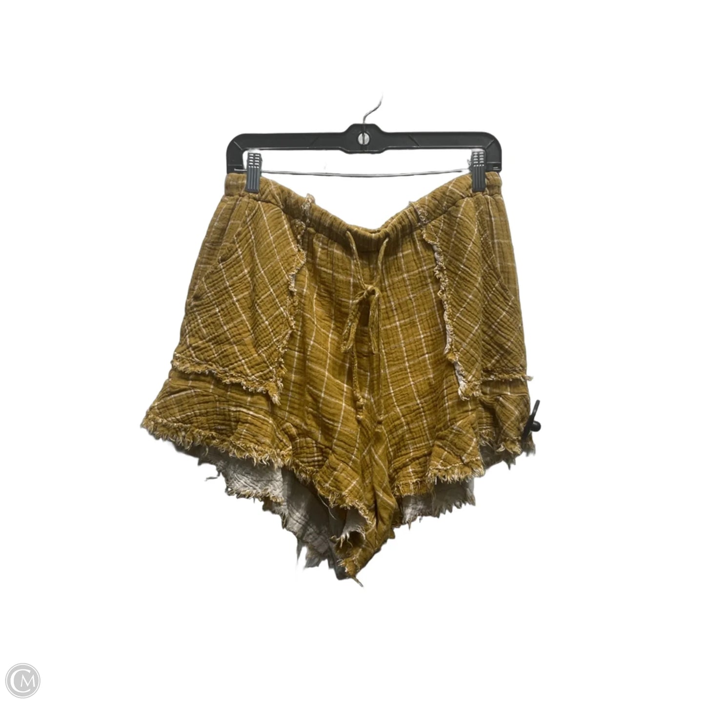 Shorts By Clothes Mentor In White & Yellow, Size: L