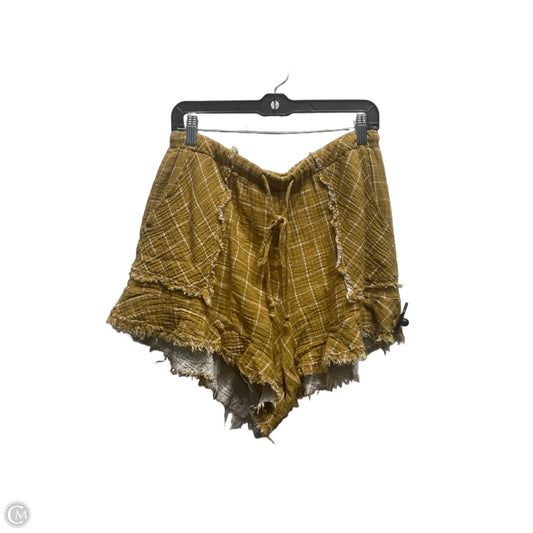 Shorts By Clothes Mentor In White & Yellow, Size: L
