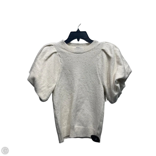 Sweater Short Sleeve By Scoop In Cream, Size: S