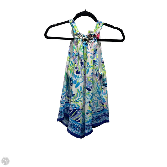 Top Sleeveless Designer By Lilly Pulitzer In Blue & Green, Size: Xs