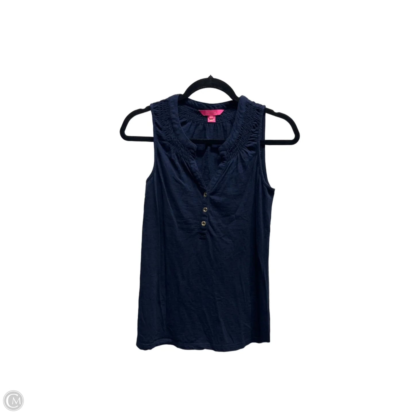 Top Sleeveless Designer By Lilly Pulitzer In Navy, Size: Xs