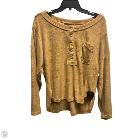 Top Long Sleeve By Entro In Brown, Size: S