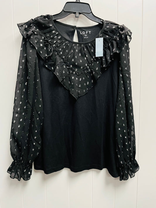 Top Long Sleeve By Loft In Black, Size: Xxl