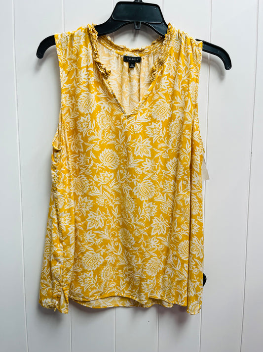 Top Sleeveless By Talbots In Yellow, Size: Xl