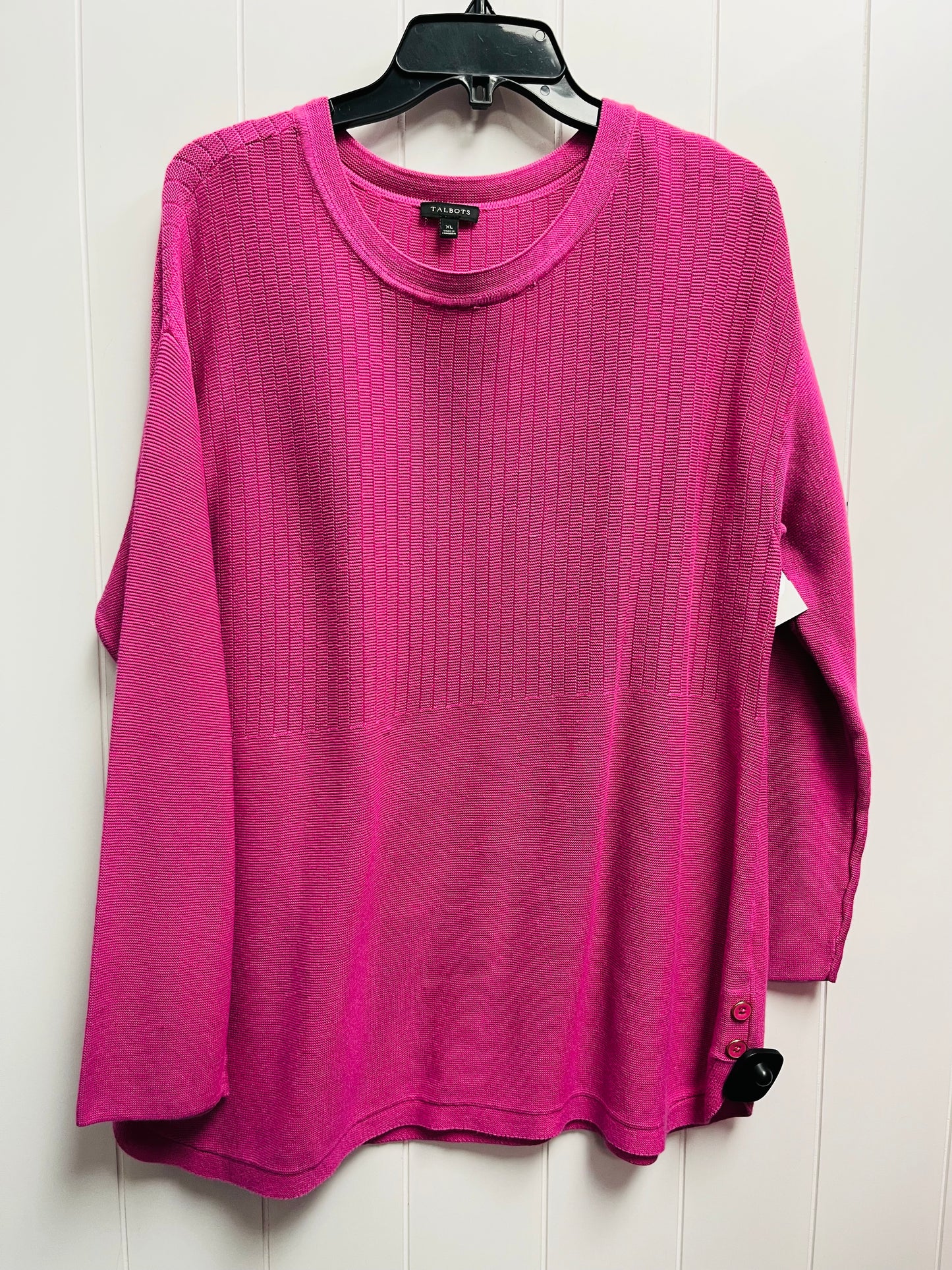 Sweater By Talbots In Pink, Size: Xl