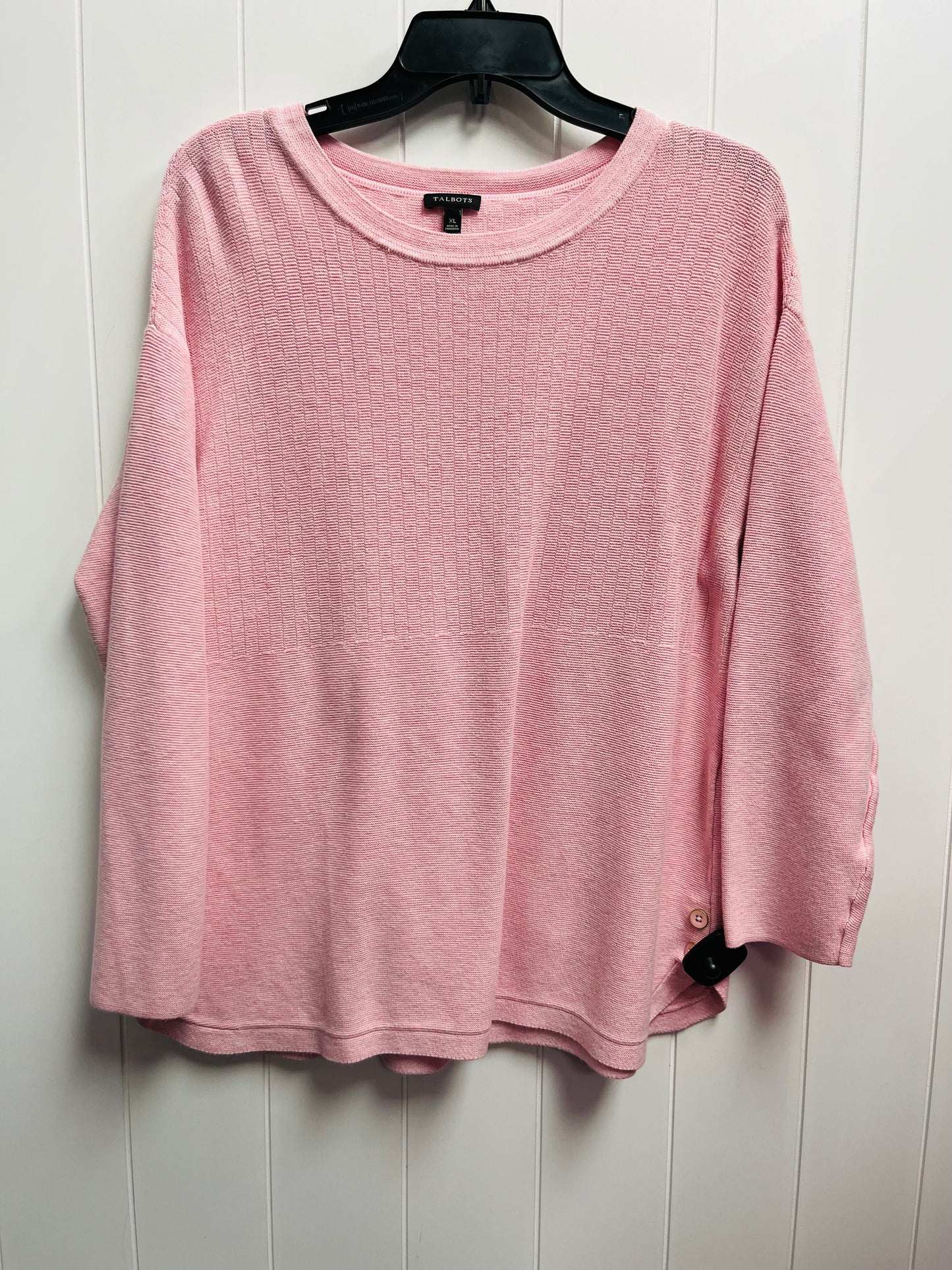 Sweater By Talbots In Pink, Size: Xl