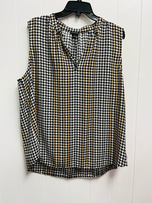 Top Sleeveless By Ann Taylor In Black & Brown, Size: Xxl