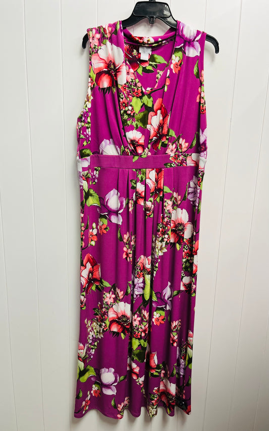 Dress Casual Maxi By Chicos In Purple, Size: Xl