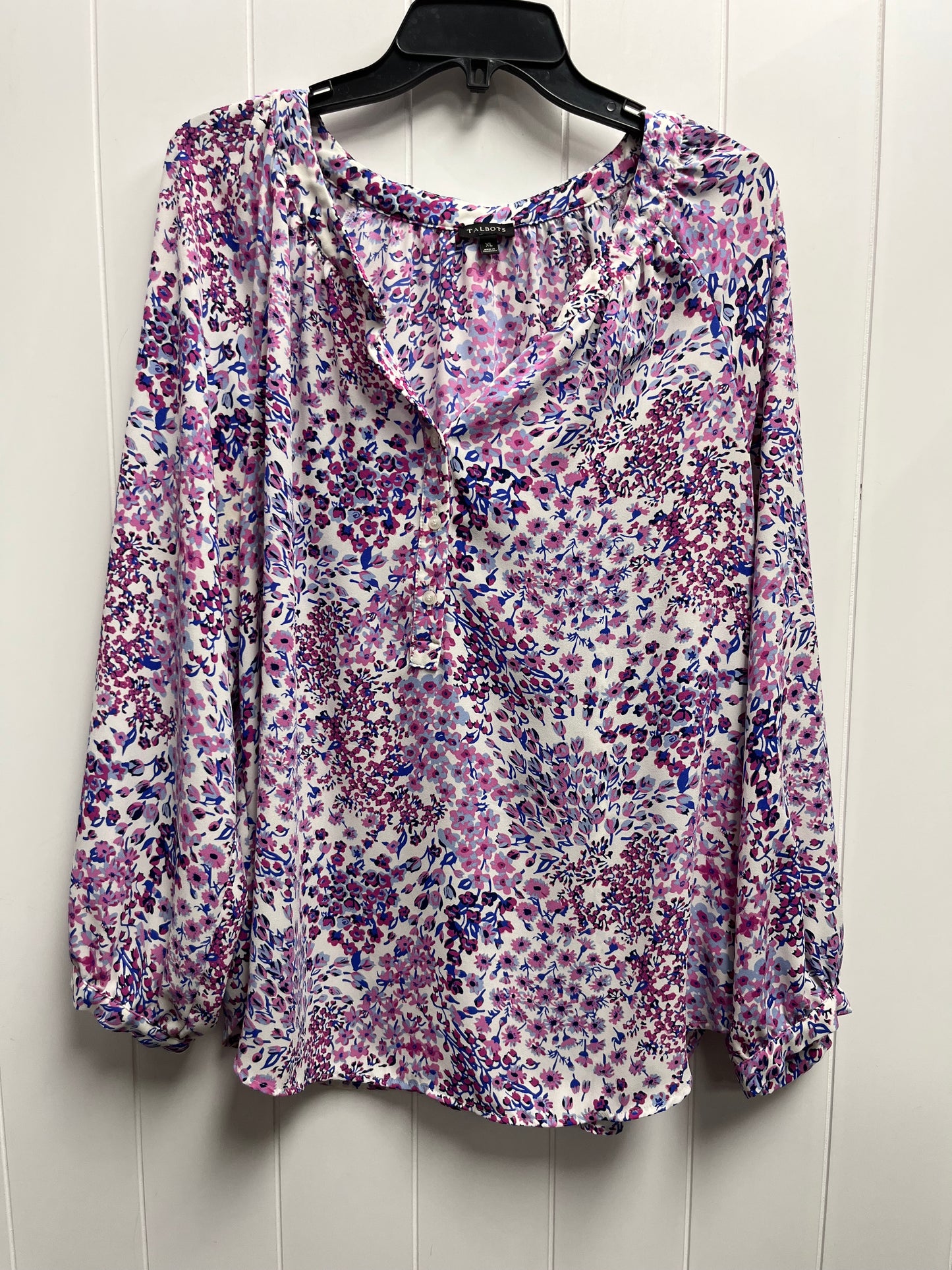 Top Long Sleeve By Talbots In Purple, Size: Xl