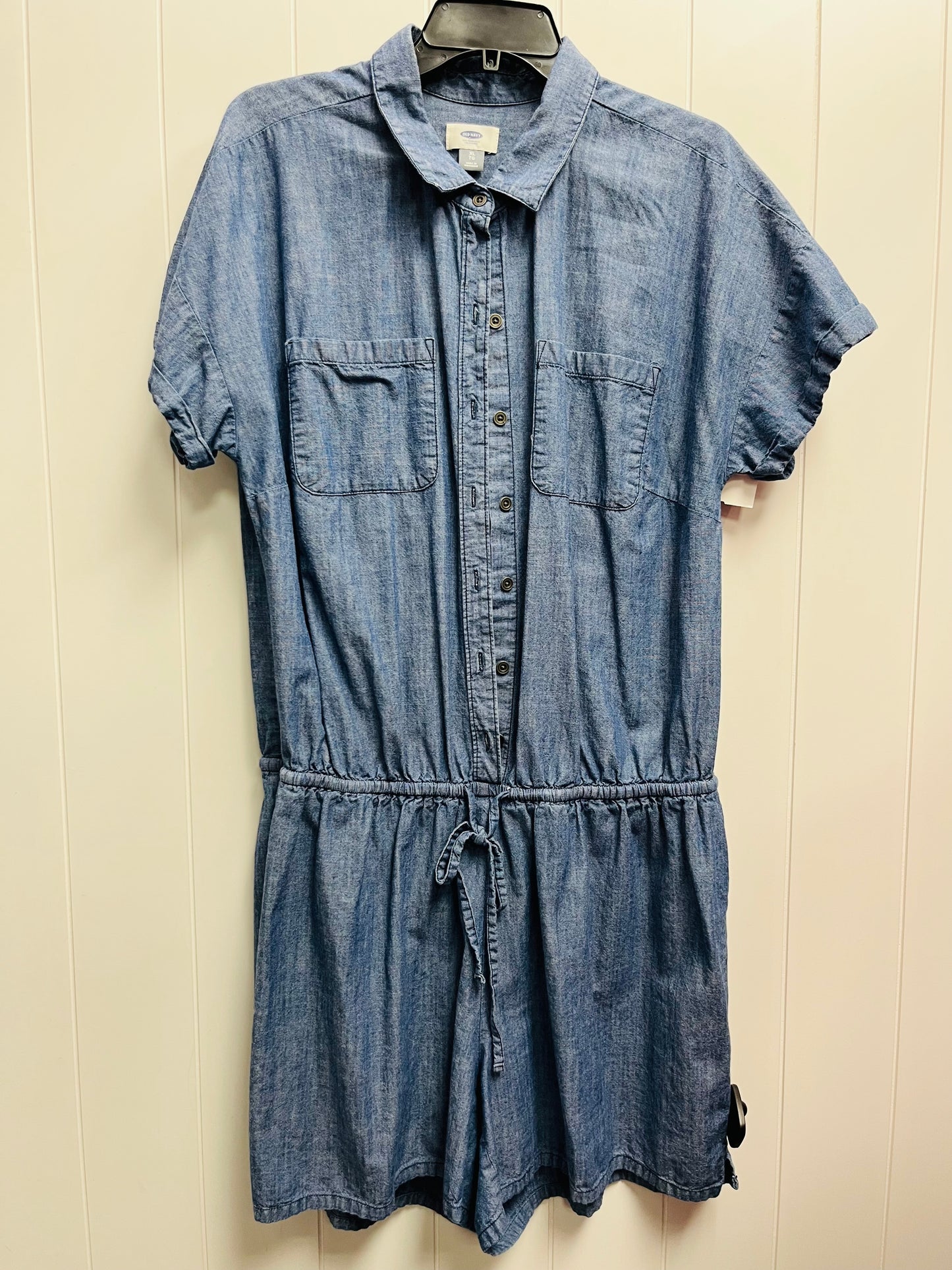 Romper By Old Navy In Blue Denim, Size: Xl