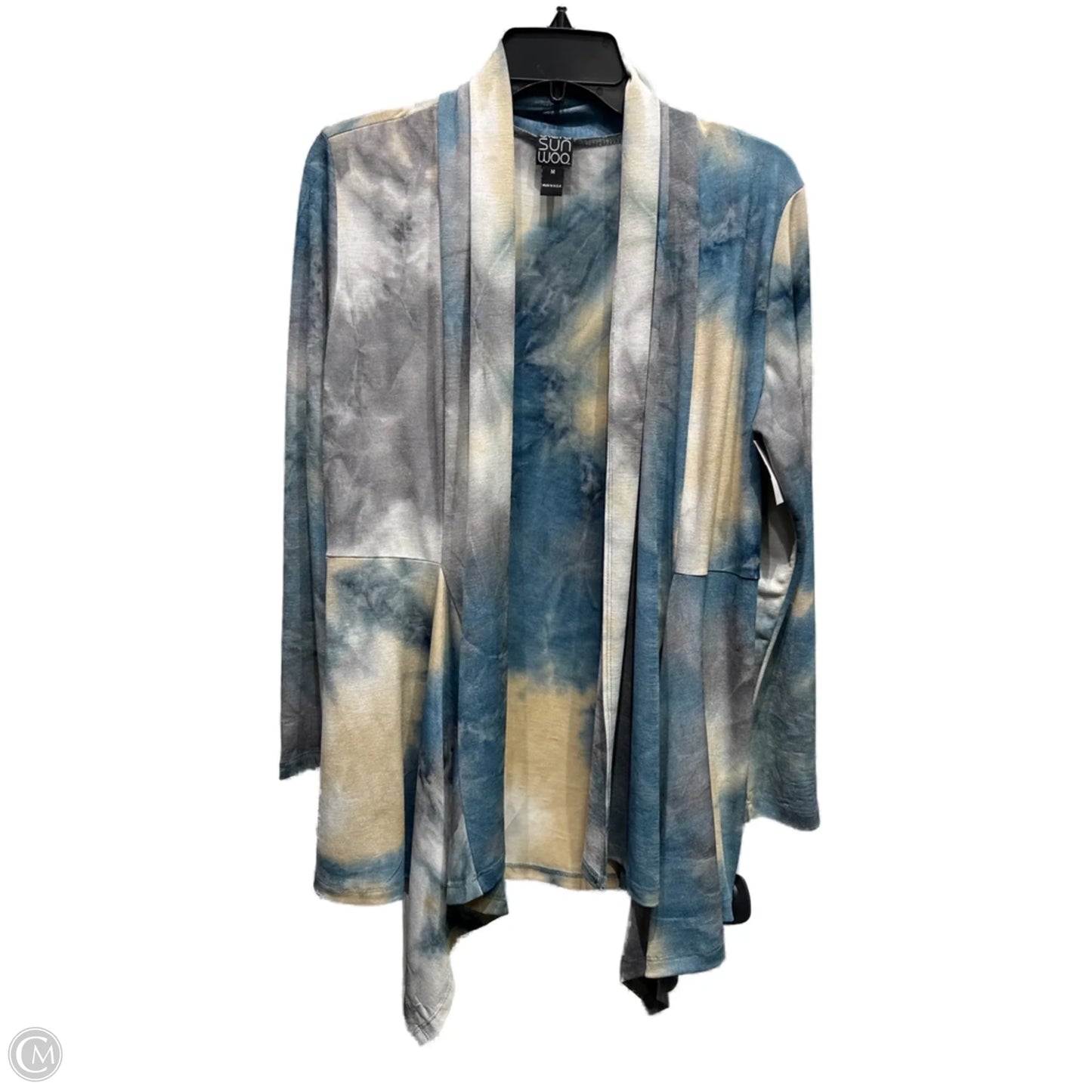 Cardigan By Clara Sun Woo In Blue & Tan, Size: M