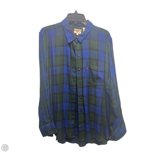 Top Long Sleeve By Levis In Blue & Green, Size: Xl