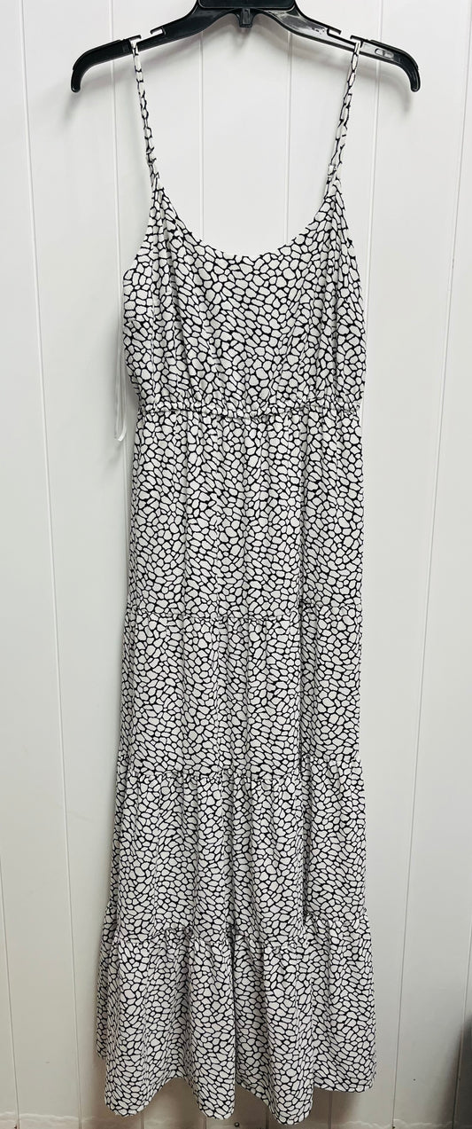 Dress Casual Maxi By Michael By Michael Kors In Black & White, Size: M