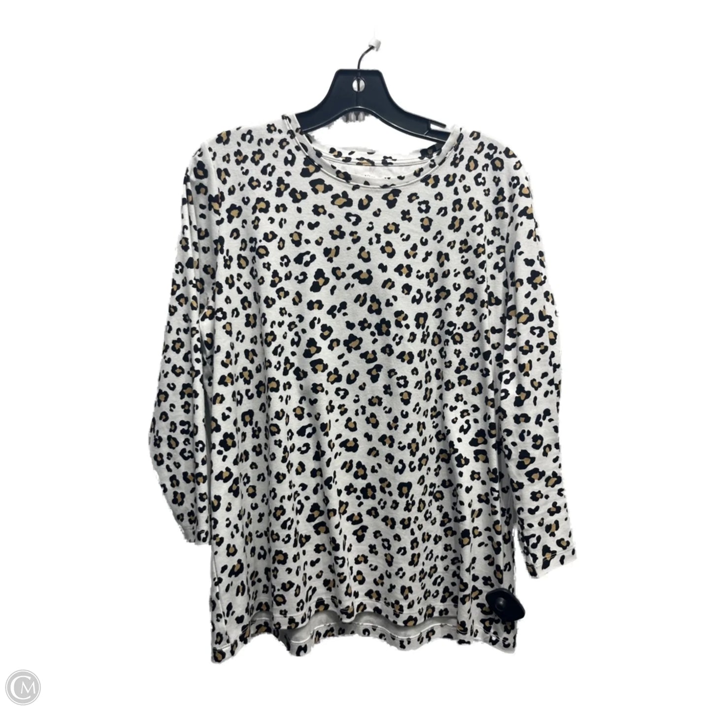 Top Long Sleeve By Kim Rogers In Animal Print, Size: Xlp