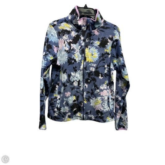Jacket Fleece By Vera Bradley In Blue & Yellow, Size: Xs