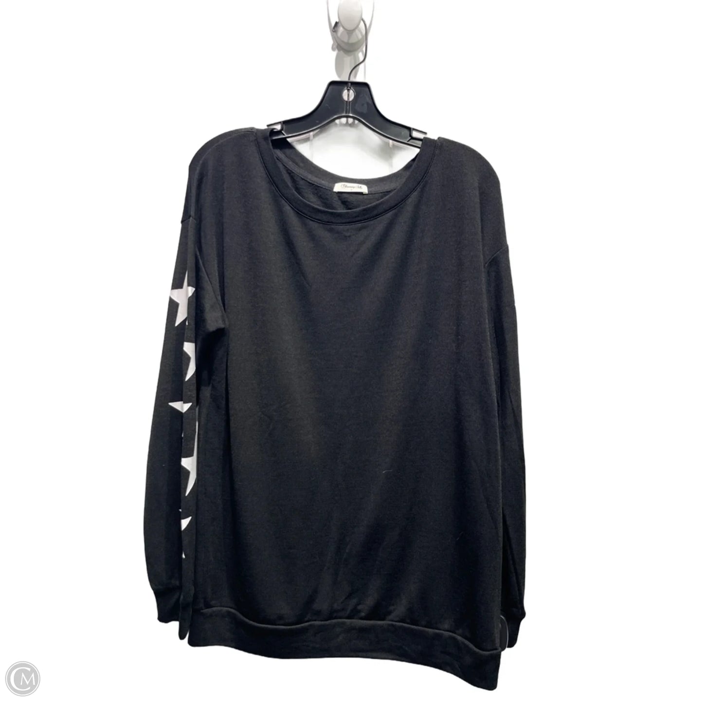 Top Long Sleeve By blooming jelly In Black & White, Size: L