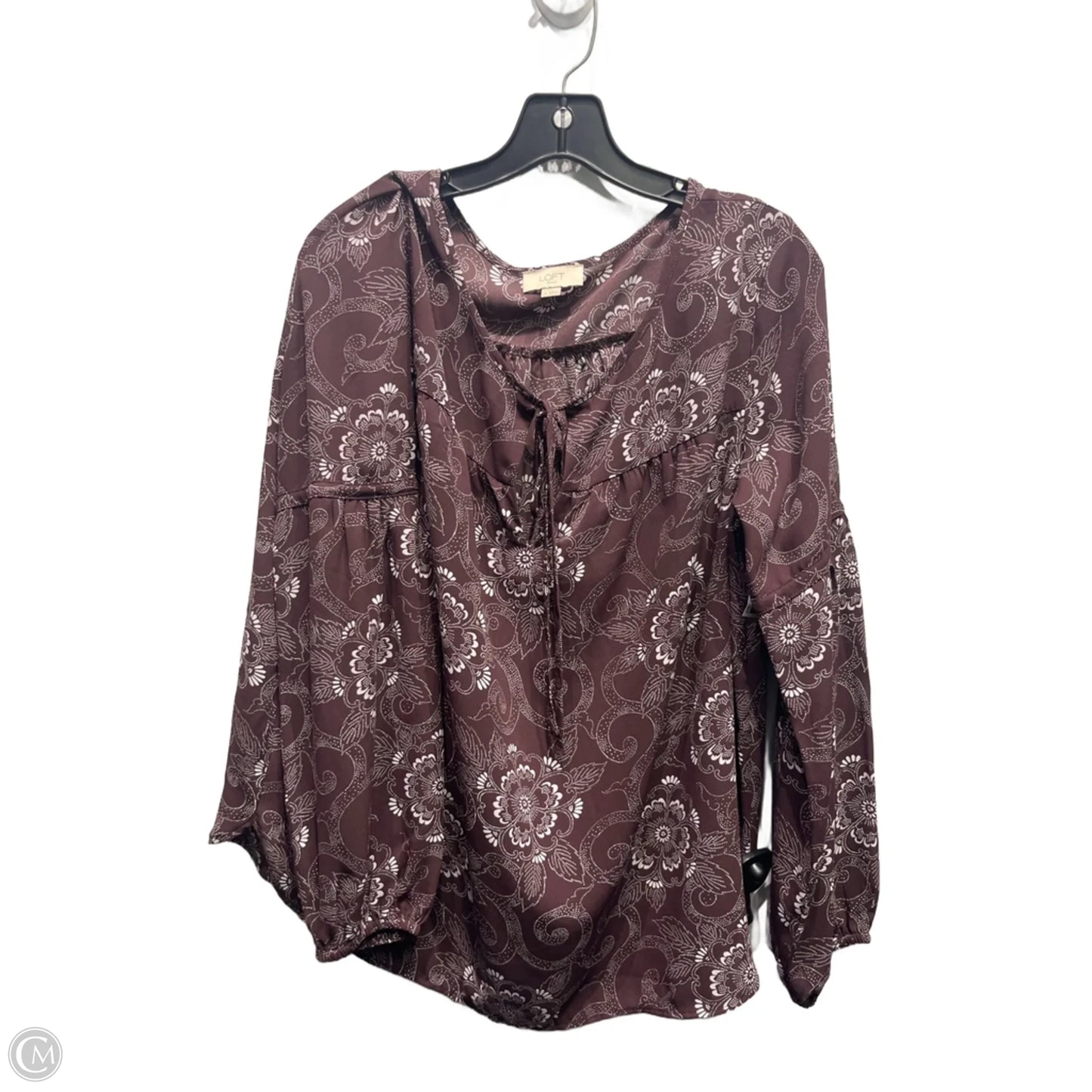 Top Long Sleeve By Loft In Purple, Size: M