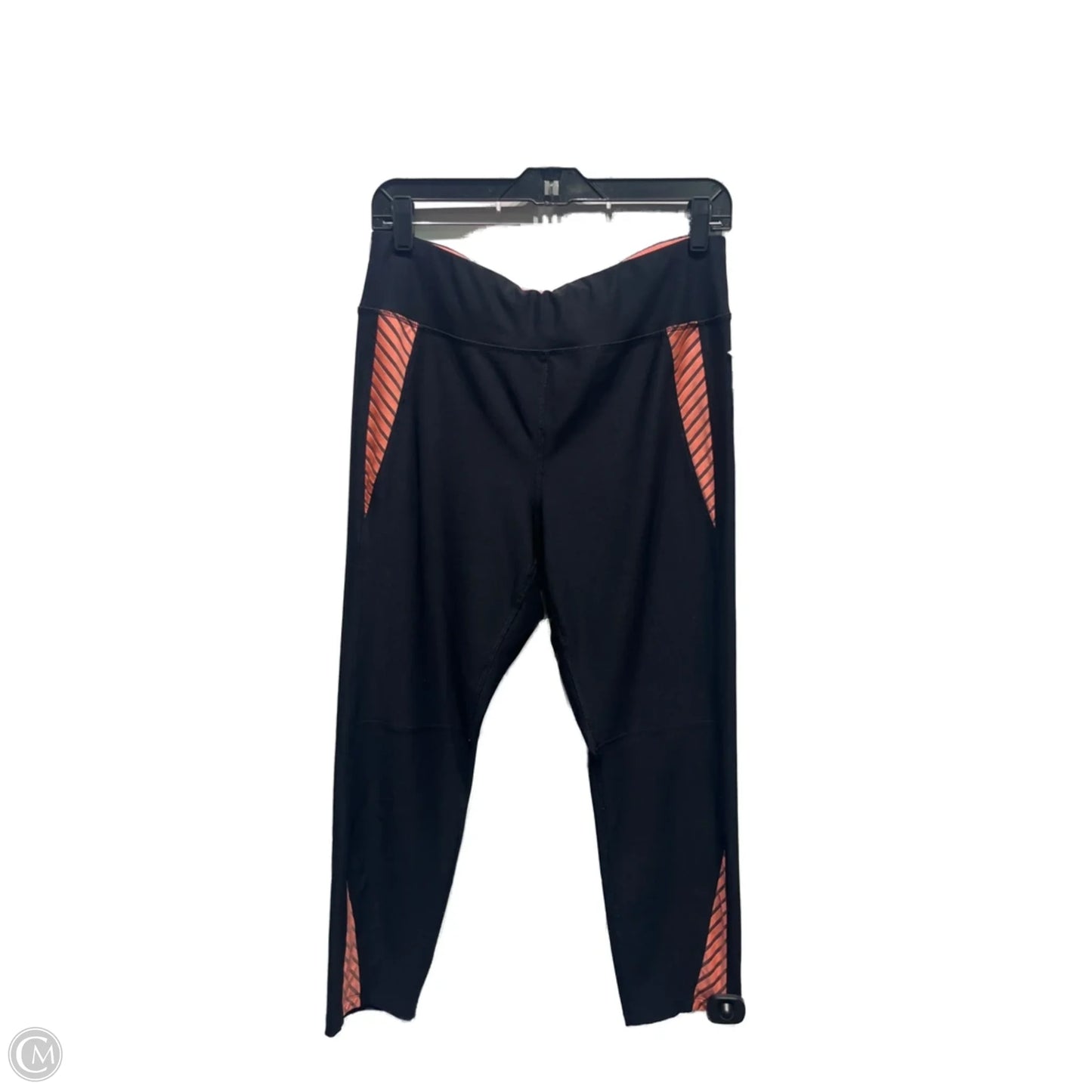 Athletic Leggings By Spalding In Black & Orange, Size: Lp