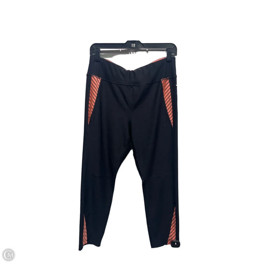 Athletic Leggings By Spalding In Black & Orange, Size: Lp