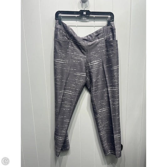 Athletic Pants By Adidas In Grey, Size: M