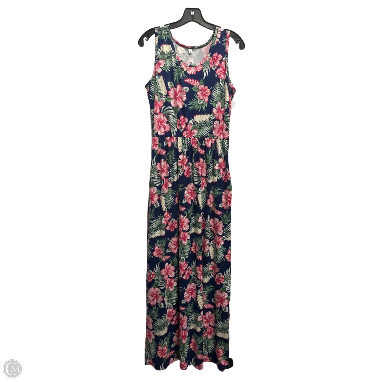 Dress Casual Maxi By Clothes Mentor In Blue & Pink, Size: M