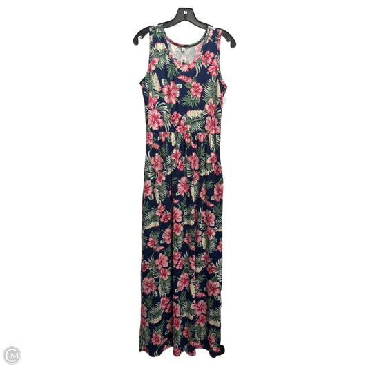 Dress Casual Maxi By Clothes Mentor In Blue & Pink, Size: M