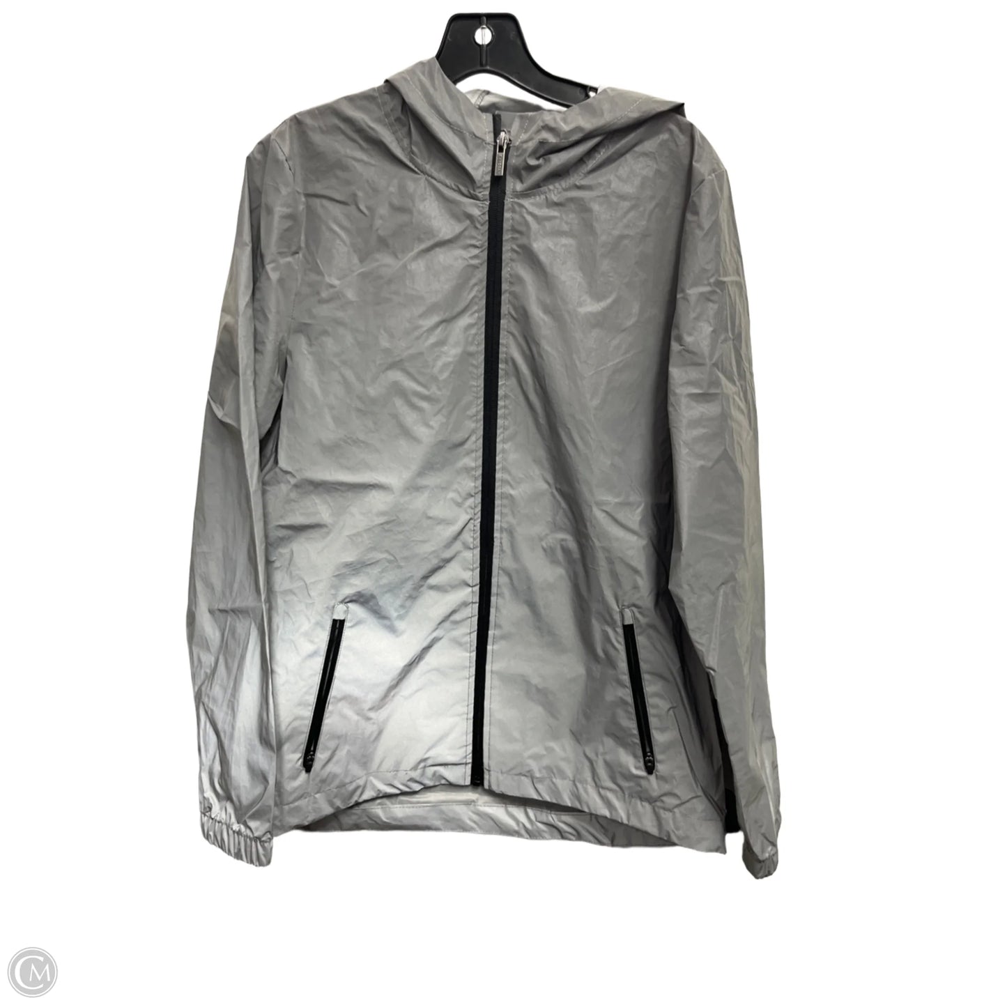 Coat Raincoat By Kyodan In Silver, Size: L