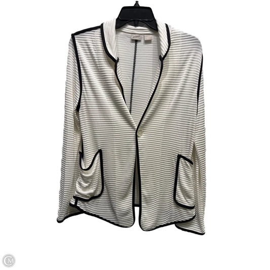 Cardigan By Chicos In Black & White, Size: M