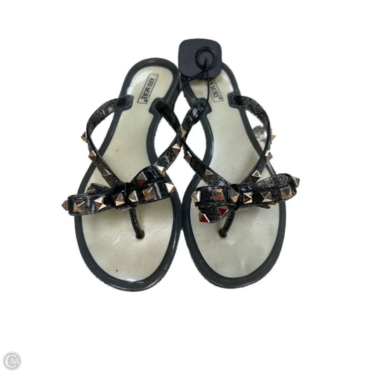 Sandals Flats By  ANN MORE In Black, Size: 8.5