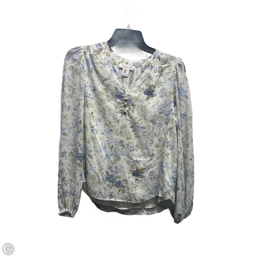Top Long Sleeve By Rachel Zoe In Blue & Green, Size: Xs
