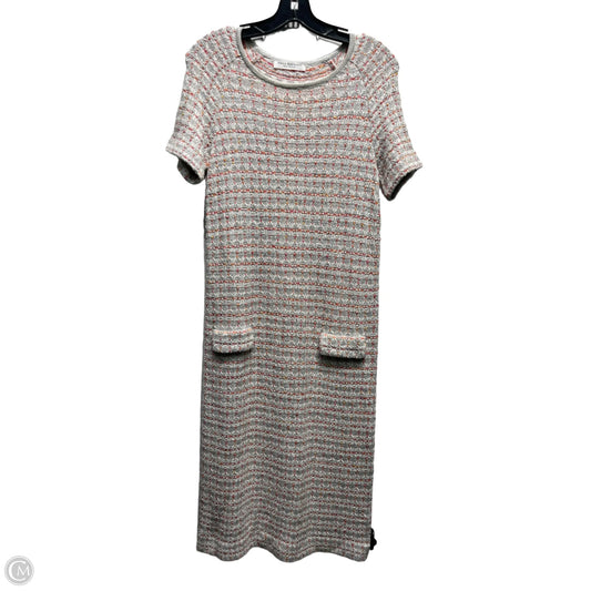Dress Sweater By Amina Rubinacci In Grey & Pink, Size: L