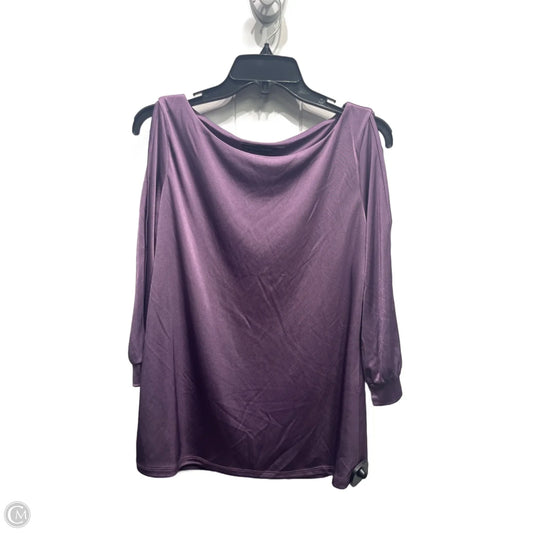 Top Long Sleeve By White House Black Market In Purple, Size: S