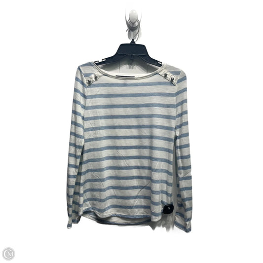 Top Long Sleeve By White House Black Market In Blue & White, Size: S