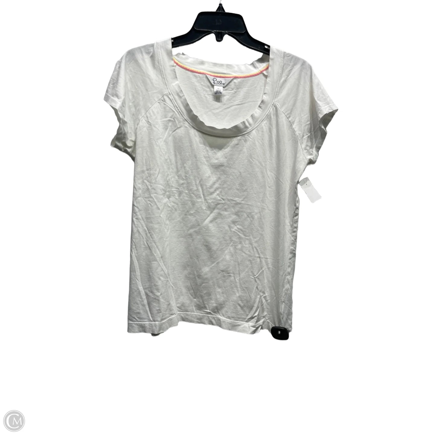 Top Short Sleeve Designer By Lilly Pulitzer In White, Size: Xl