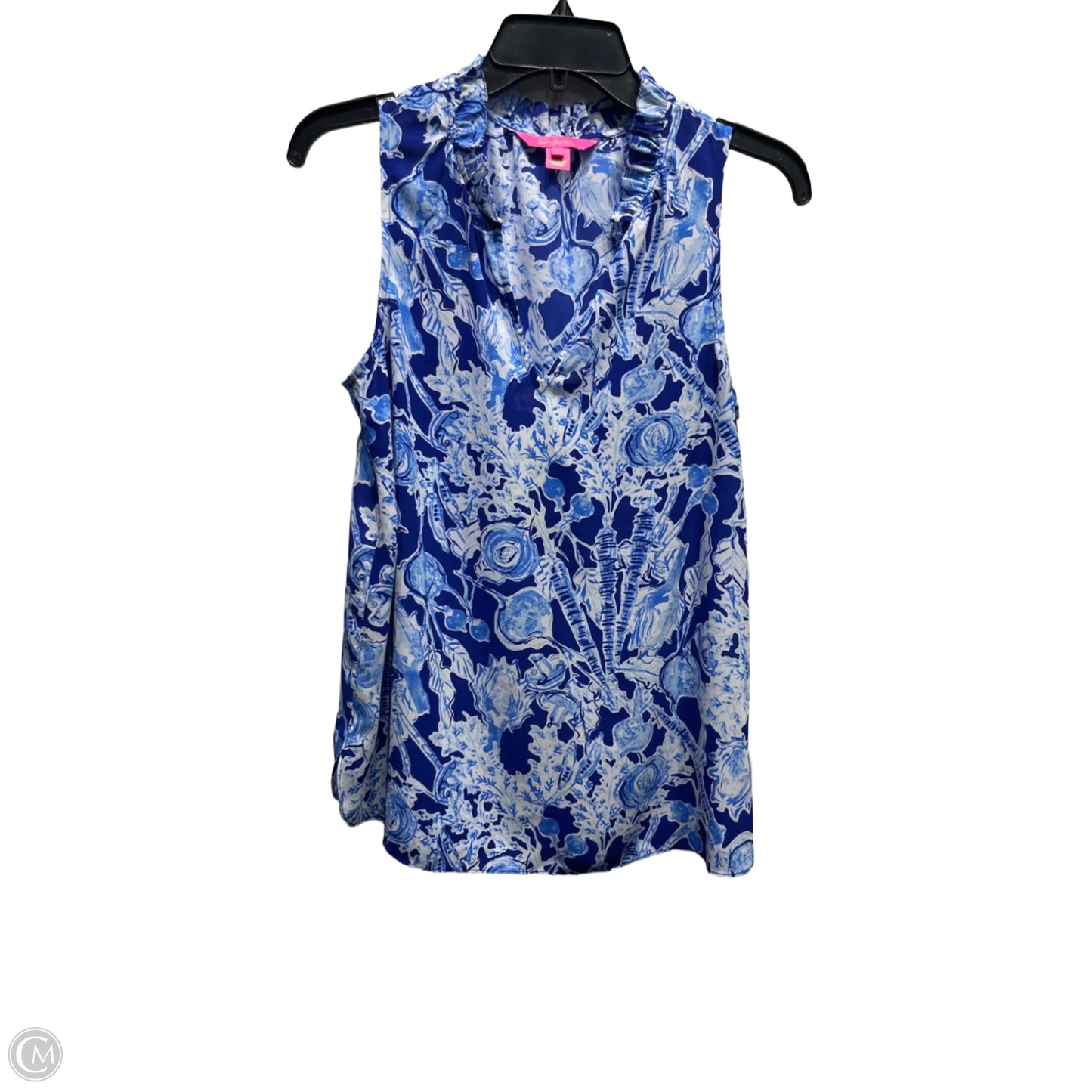 Top Sleeveless Designer By Lilly Pulitzer In Blue, Size: S