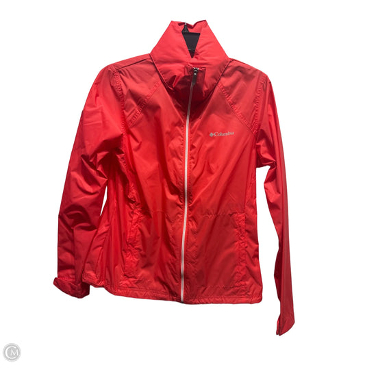 Jacket Windbreaker By Columbia In Orange, Size: M