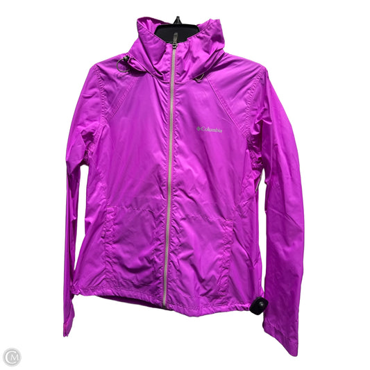 Jacket Windbreaker By Columbia In Purple, Size: M