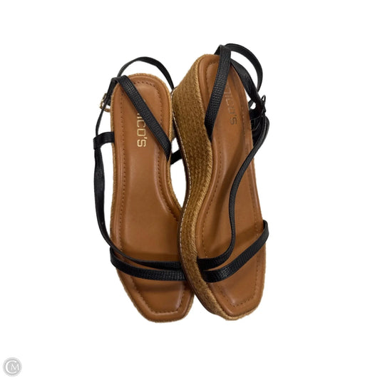 Sandals Flats By Chicos In Black, Size: 8