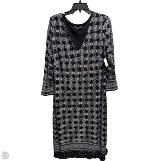 Dress Casual Midi By White House Black Market In Black & White, Size: Xl