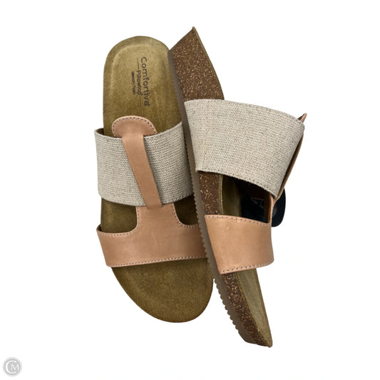 Sandals Flats By Comfortiva In Tan, Size: 11
