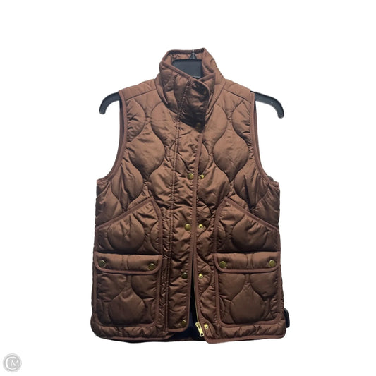 Vest Puffer & Quilted By J. Crew In Brown, Size: Xxs