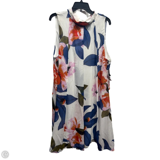 Dress Work By Robbie Bee In Blue & Orange, Size: 2x