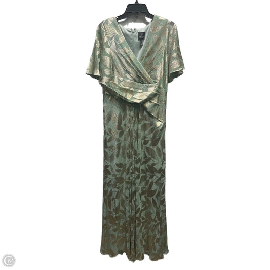 Dress Party Long By Adrianna Papell In Green, Size: M