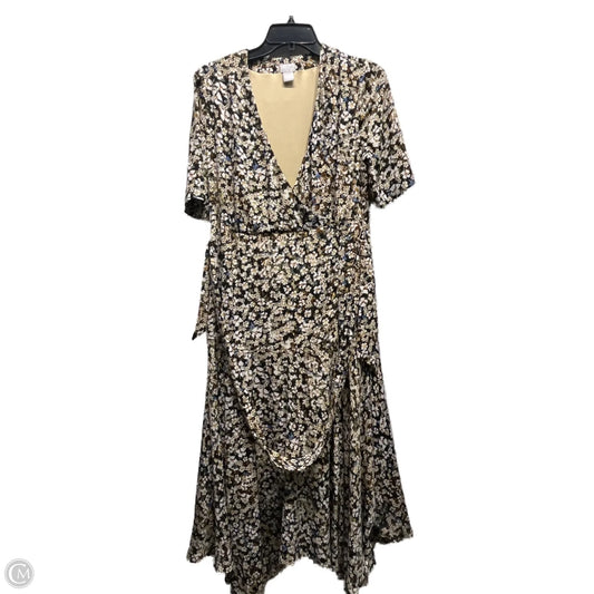 Dress Casual Maxi By Chicos In Brown & Green, Size: S