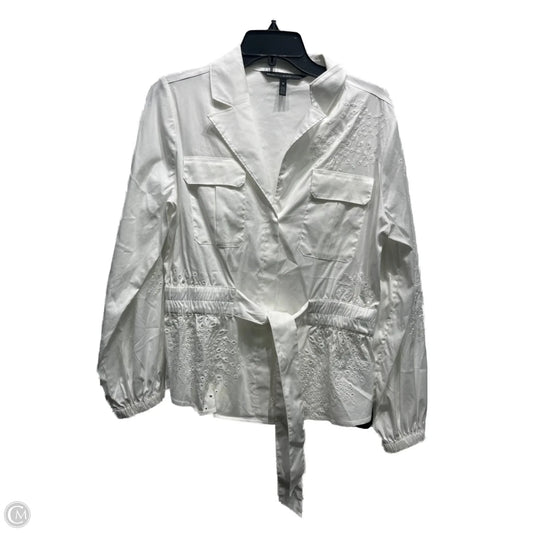 Top Long Sleeve By White House Black Market In White, Size: M