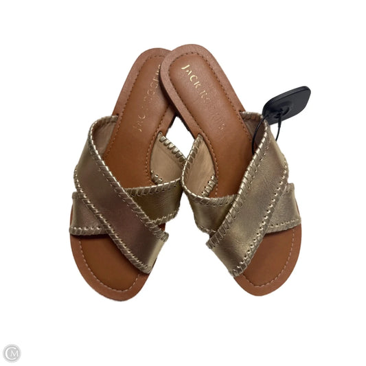 Sandals Flats By Jack Rogers In Gold, Size: 8