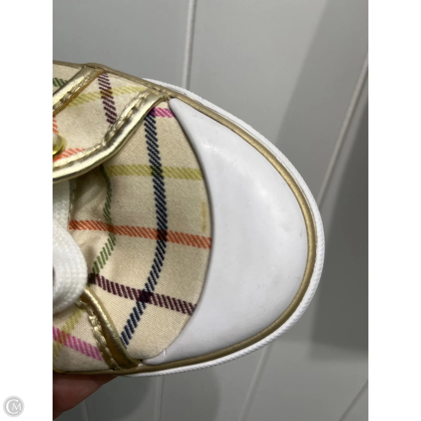 Shoes Designer By Coach In Gold, Size: 7