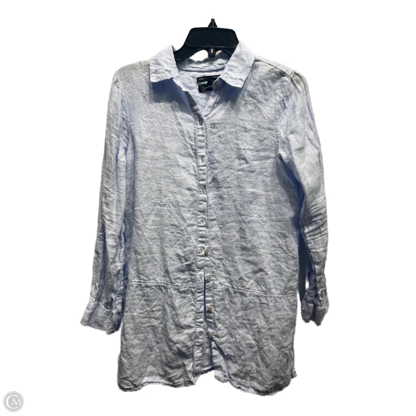 Top Long Sleeve By Tahari By Arthur Levine In Blue, Size: M