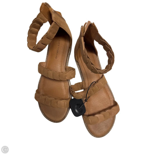 Sandals Flats By Lucky Brand In Tan, Size: 8