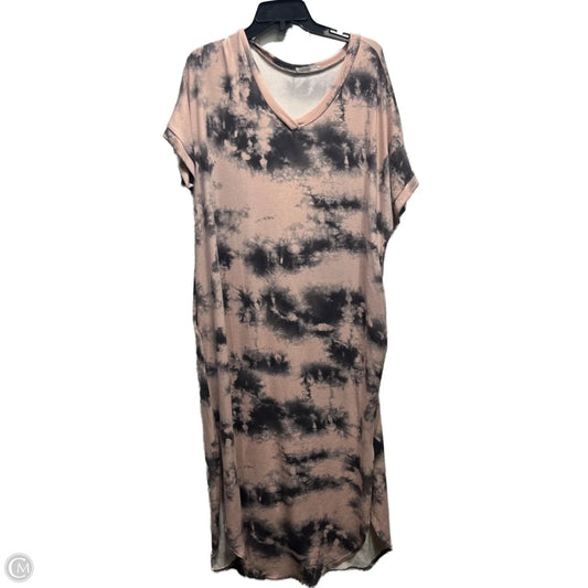 Dress Casual Maxi By Bombom In Black & Pink, Size: Xl